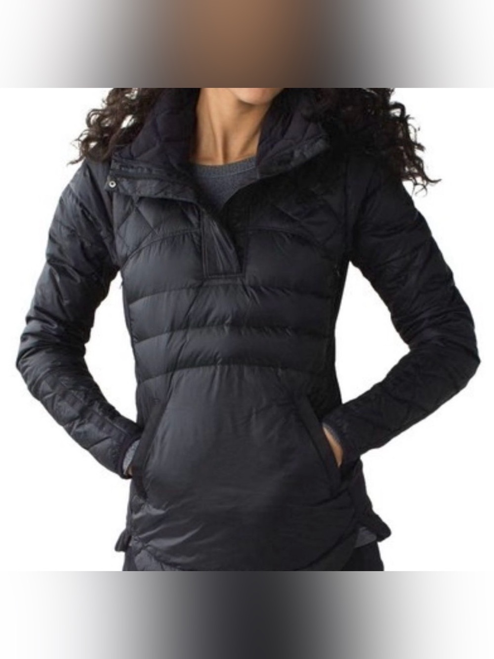 Lululemon What the Fluff Women’s Black Quilted Pullover Jacket, Size 6